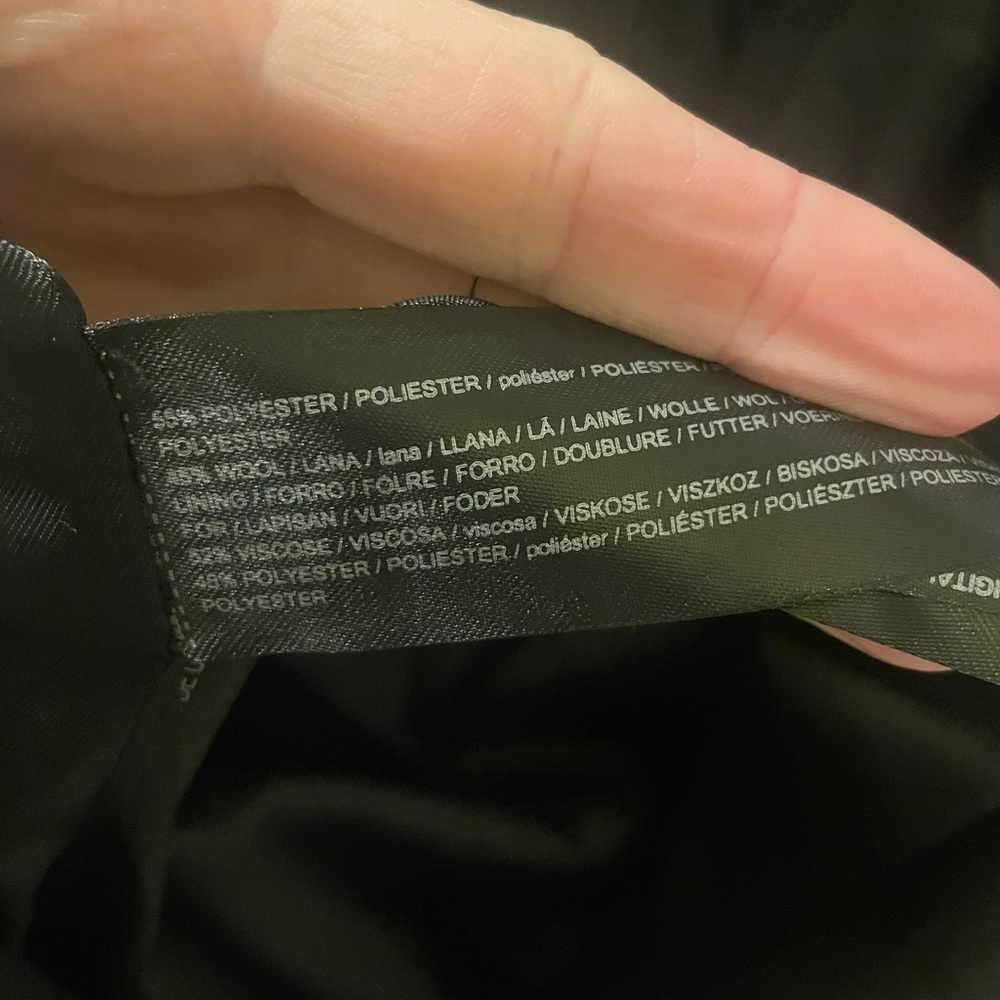 Mango Regular Fit Suit Blazer Large Black NWT - Picture 6 of 6